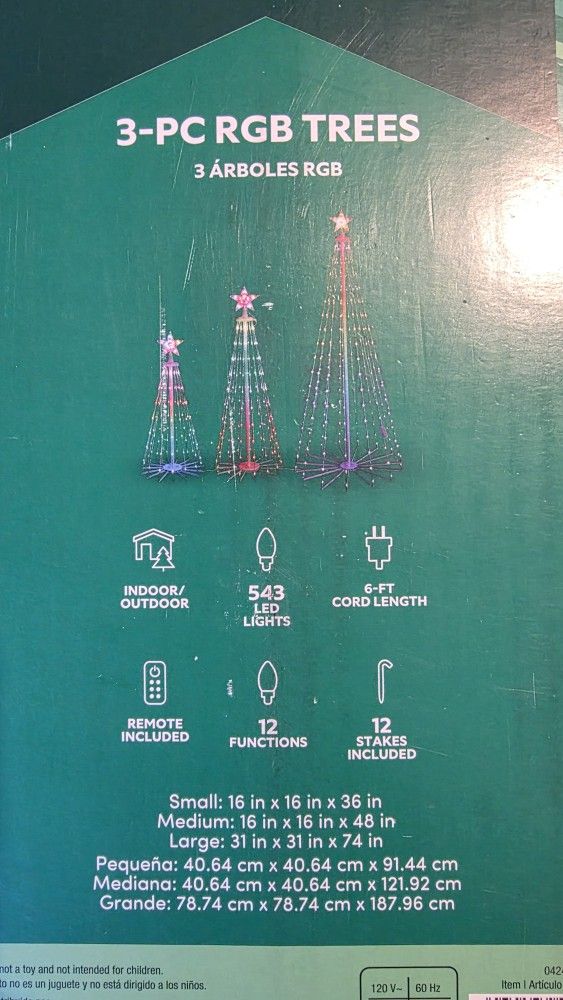 Outside Rgb Christmas Trees Decorations