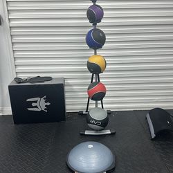 Medicine Balls w/ Racks