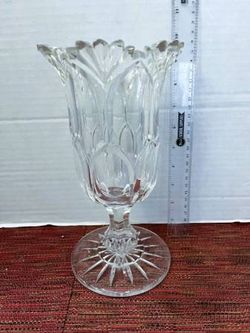 Vintage Antique Victorian Cut Glass Celery Centerpiece Vase