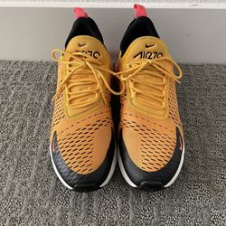 Nike Air Max 270 Tiger University Gold Black Hot Punch Men’s Size 10 No Box 