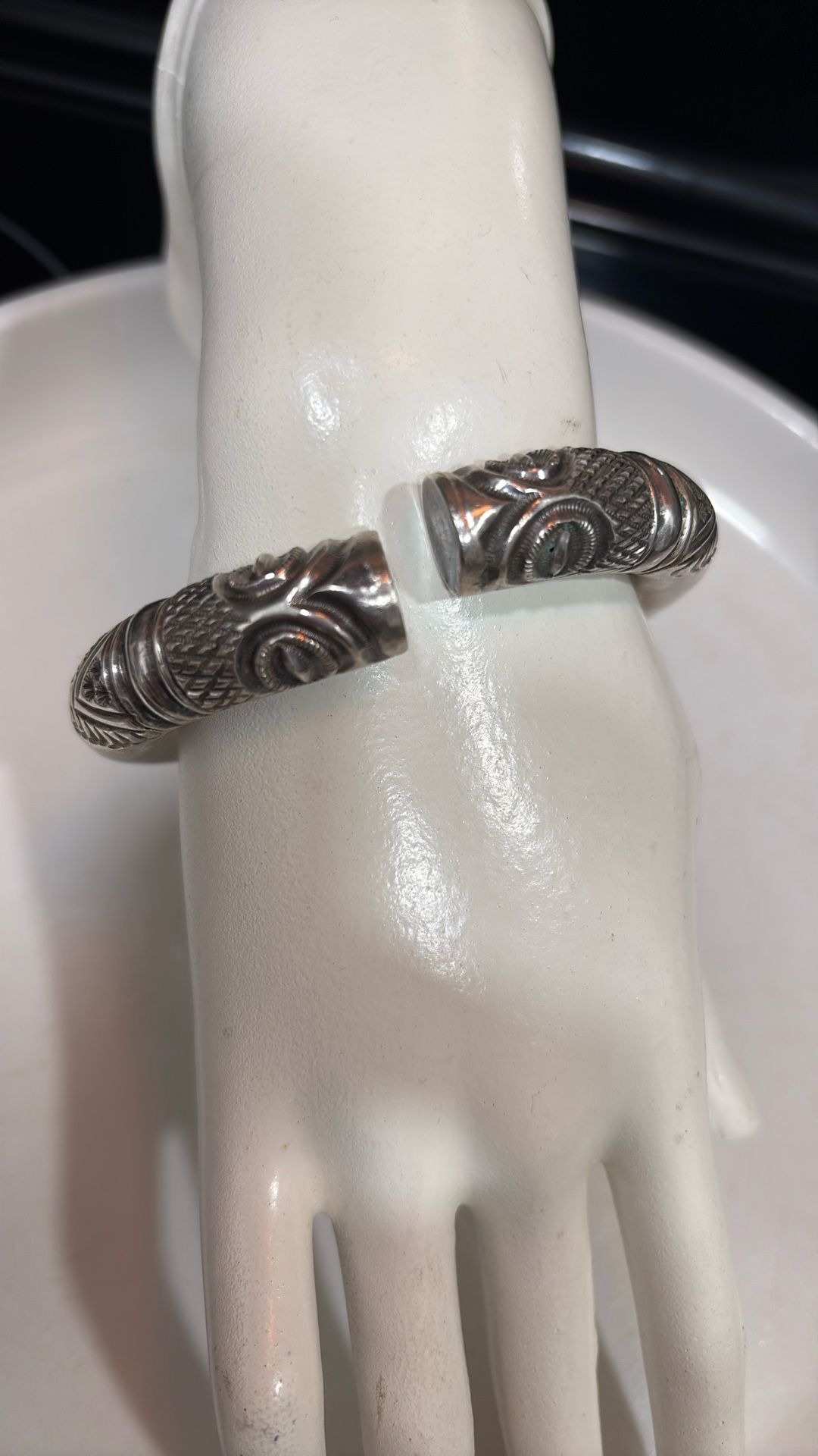 Sterling Silver Antique Chinese Bracelet