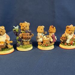 SMUCKERS, 1999, “Berry Patch Bears” Vintage Figurines