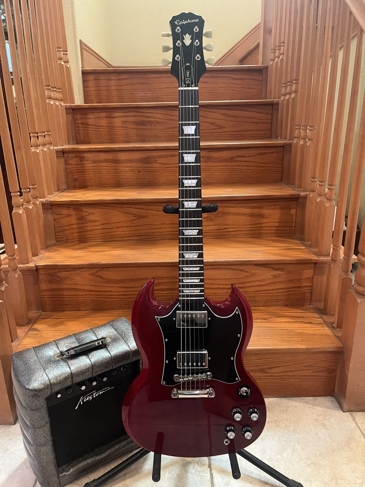 Epiphone SG Pro (Brand New) W/ Kustom Tuck And Roll Amp