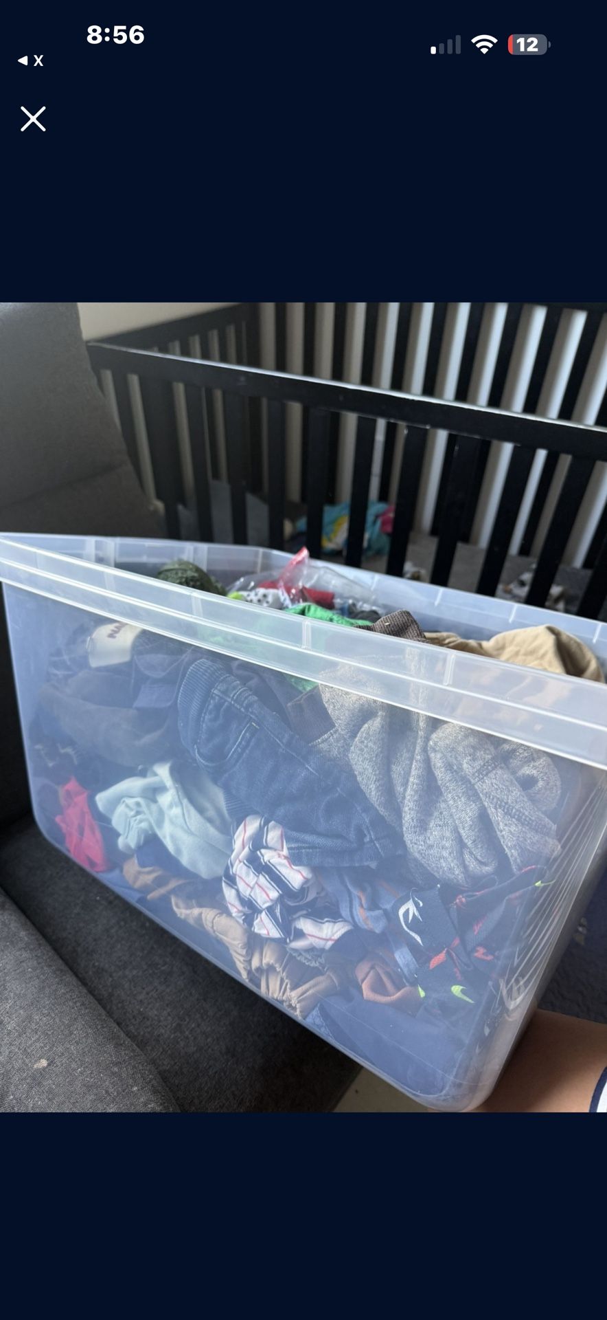 Basket of 9-12 Month Boy Clothes. $30 Need Gone Now