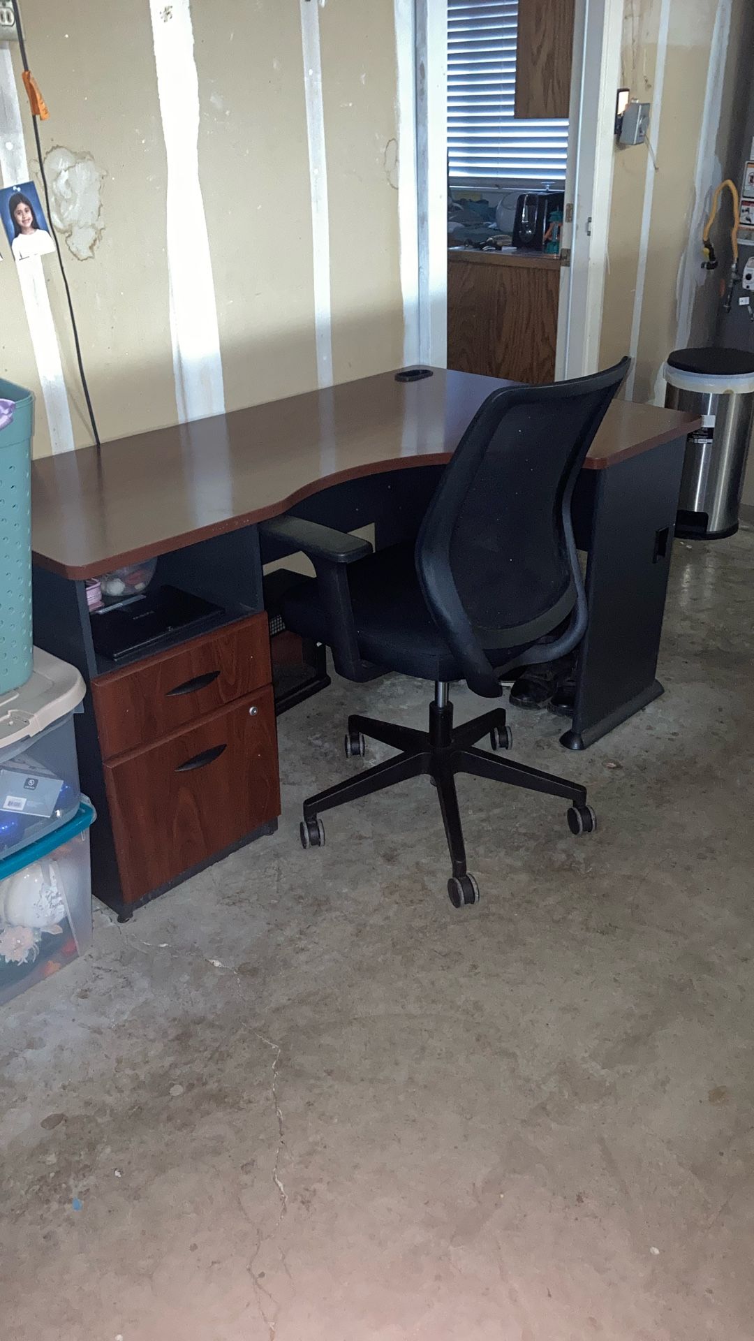 Solid Cherry Wood Desk With Chair
