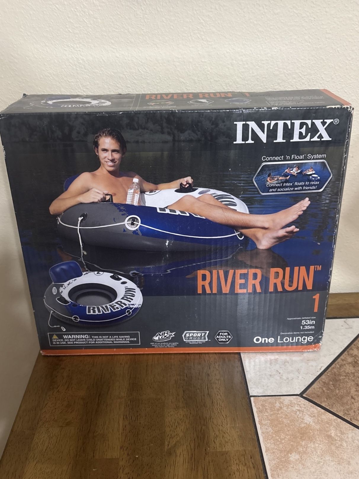 Intex River Run I Sport Lounge 53 inch Inflatable Water Float