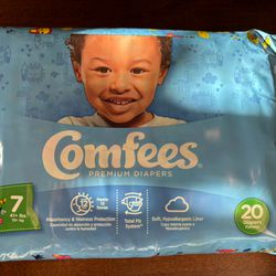 160 Comfees Size 7 Disposable Diapers 41+ lbs (size 5-7)