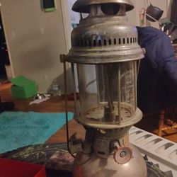 Antique Kerosene Lamp & Royal Lyme