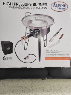 Alpine Cuisine High Pressure Propane Burner 6-Piece