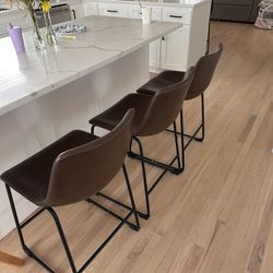 Counter Height  Bucket Seat Bar Stool (6 Total) 