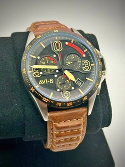 AVI-8 P-51 Mustang Blakeslee Chronograph “Bronze Oak” AV-4077-02