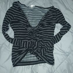 Girls Y2k Striped Crop Top