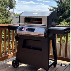 Neevo 720 Propane Gas Digital Smart Grill in Black with Stainless Steel Front Panel and Lid