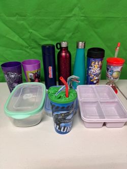 Mixed Lot Kids Cups Bottles and Food Containers