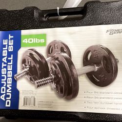 2 Adjustable Dumbell Set 40lbs ,$ 220