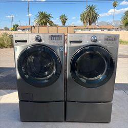 LG front load Washer and Dryer set.