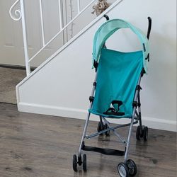 Stroller /baby, Kids Teal With Canopy 40lb Agustable Used  Clean  In Good Condition.