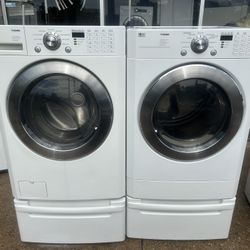 NICE CLEAN LG  FRONTLOAD WASHER DRYER SET.550 delivered installed.$500 picked up.4 month warranty