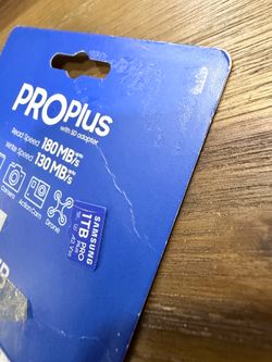 Samsung PRO Plus microSD Memory Card + Adapter, 1TB MicroSDXC, Up to 180 MB/s, Full HD & 4K UHD, UHS-I, C10, U3, V30, A2 for Android Phones, Tablets, 