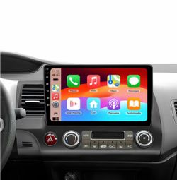 Car Stereo Radio for Honda Civic 2006 2007 2008 2009 2010 2011 Wireless CarPlay Android Auto, 10” Touch Screen Head Units, Bluetooth GPS Navigation