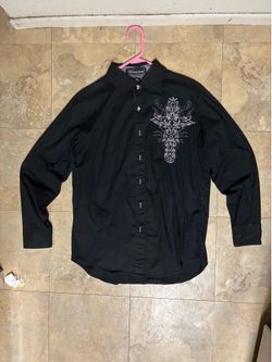 Y2k Affliction Dress Shirt Size Large