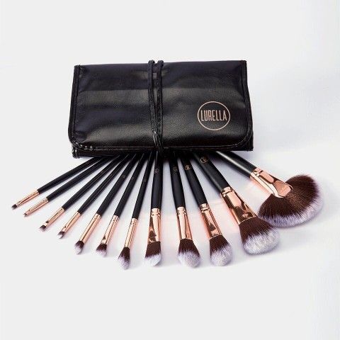 New 12pc Lurella Brush Set And Holder