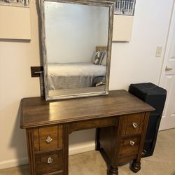 Vintage Antique Vanity Desk 