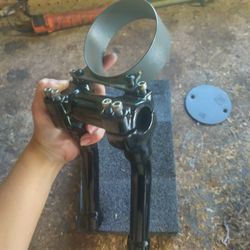 Motorcycle 8in Riser Set With 4in Gauge Housing 