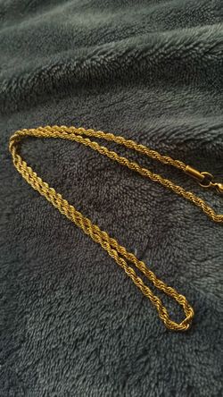 Stainless gold rope chain
