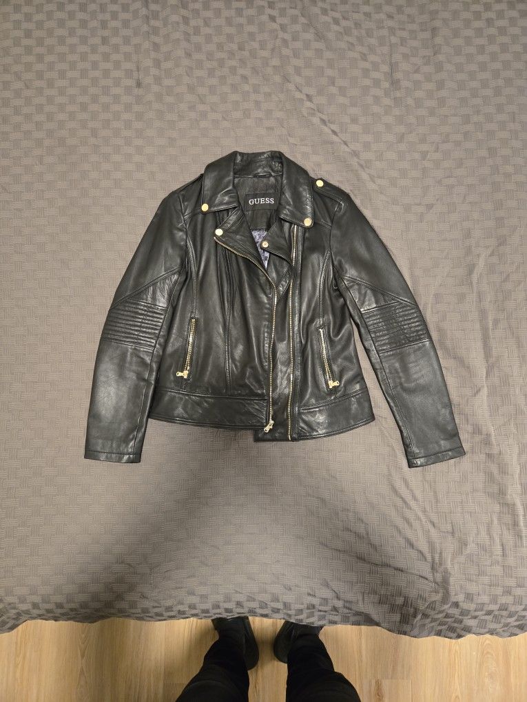 GUESS Womens Leather Jacket