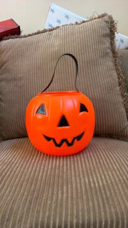 Vintage Empire Blow mold Jack-O-Lantern Halloween Pail