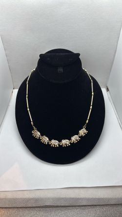 14k Elephant Necklace