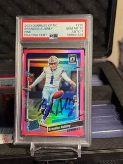 Brandon Aubree Rookie Auto psa 10
