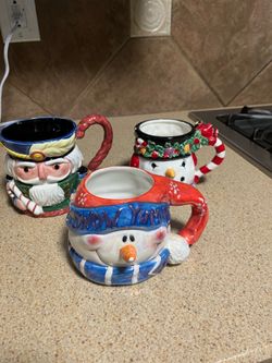 Christmas themed coffee mugs