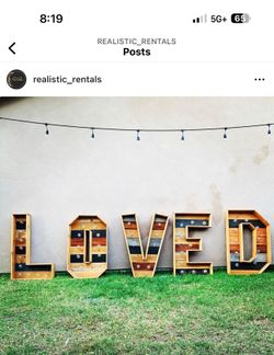 Wooden Lighted LOVE Letter. For Sale $100
