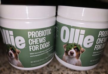 Ollie dog treats 2 bottles