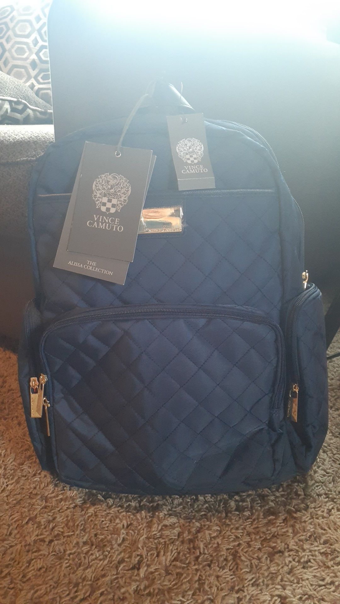 Nwt Vince Camuto Huge Laptop Style Backpack in Medieval Blue