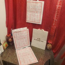 Small Coach Gift Bags 10.25" x 8" x 4.25". New.