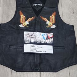 Supreme Eagle Leather  Vest Vintage 