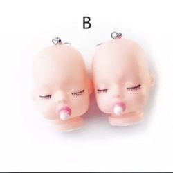 Amazing Handmade Funny Sleepy Doll Pendant Earrings