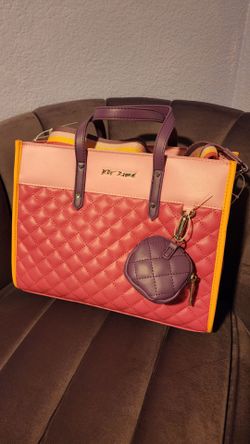 Betsey Johnson xo becca azalea rosebud quilted purse