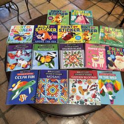 Assorted Kids Paint By Sticker Books 