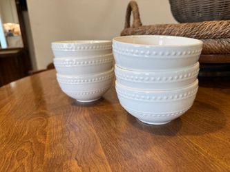 Set of 6 White Bowls