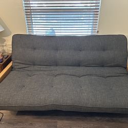 Futon, Gray Queen Size, Like New