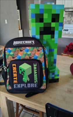 Minecraft backpack , mini fridge, basket door hoop and gaming chair