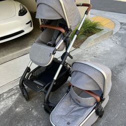 Silvercross Wave Double Stroller (bassinet Included)