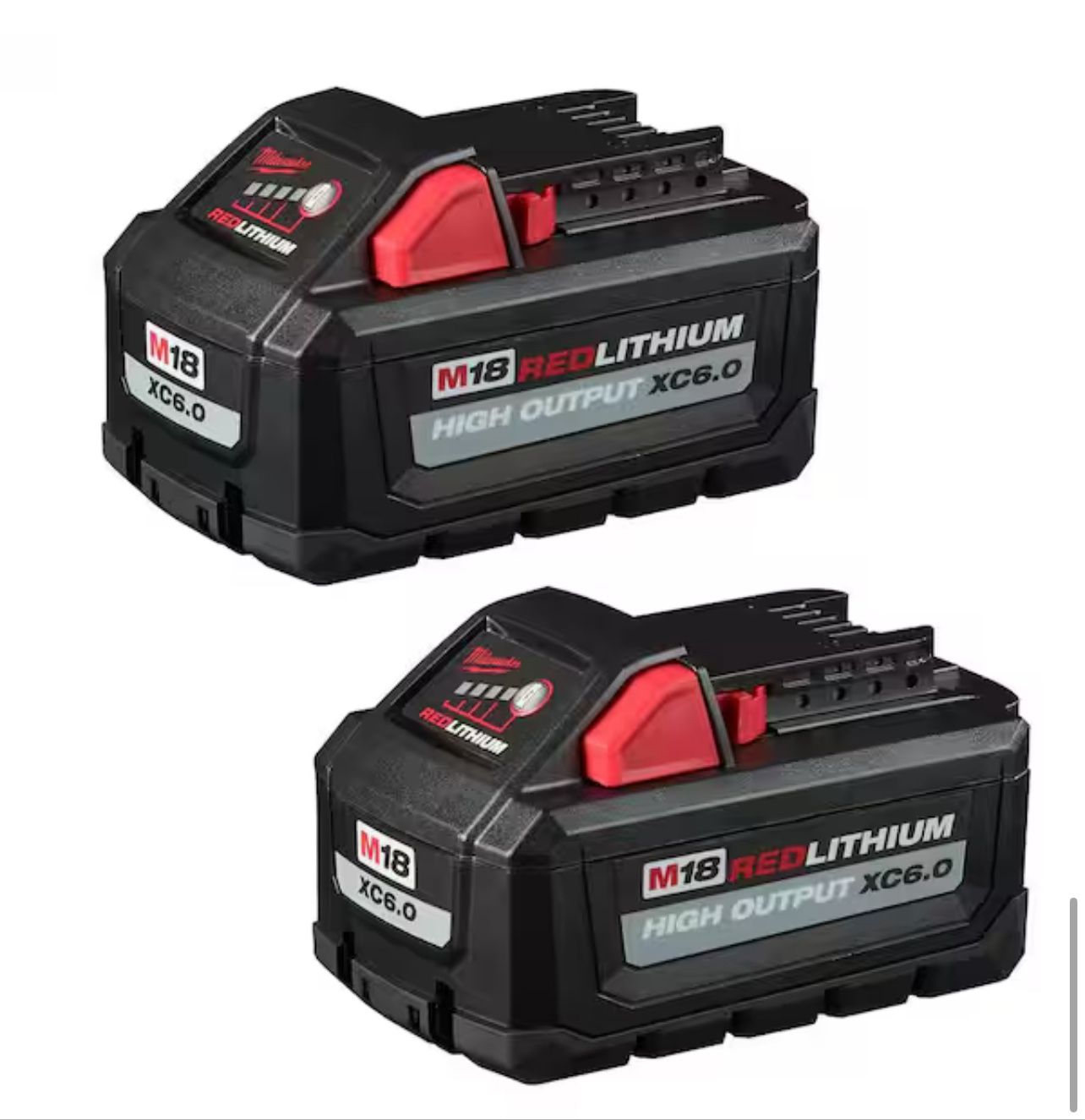Milwaukee M18 18-Volt Lithium-lon High Output 6.0Ah Battery Pack (2-Pack)