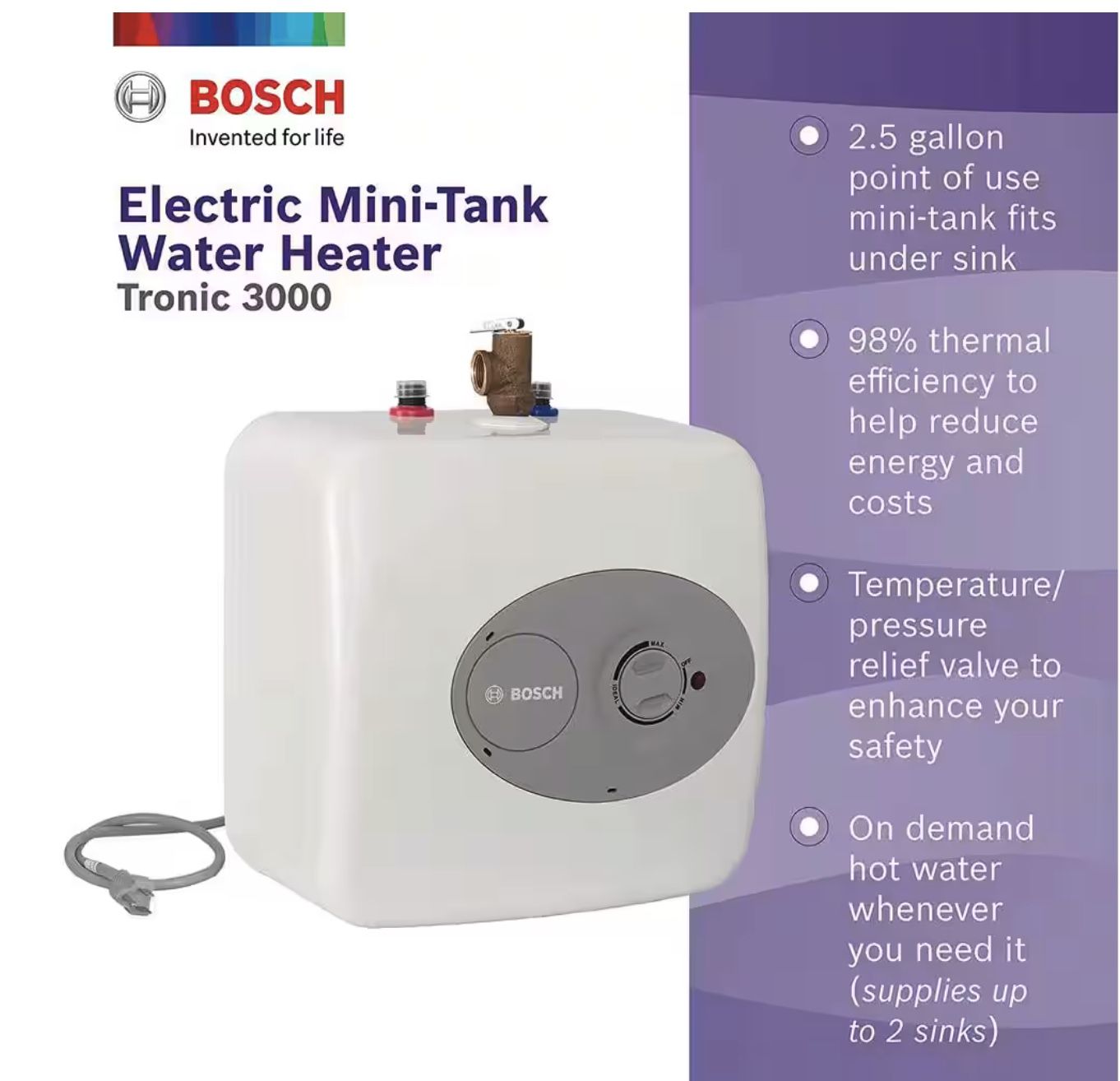 BOSCH Point-of-Use Electric Mini-Tank Water Heater