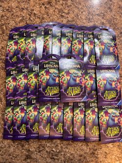 Disney Lorcana Attack of the Vine! sleeved Booster Pack - New Sealed