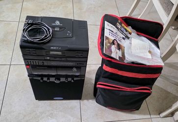 VocoPro Duet II Karaoke Pro Multi-Format Vocal System With Power Cord and storage bag cd player and cassette paperwork manuals
